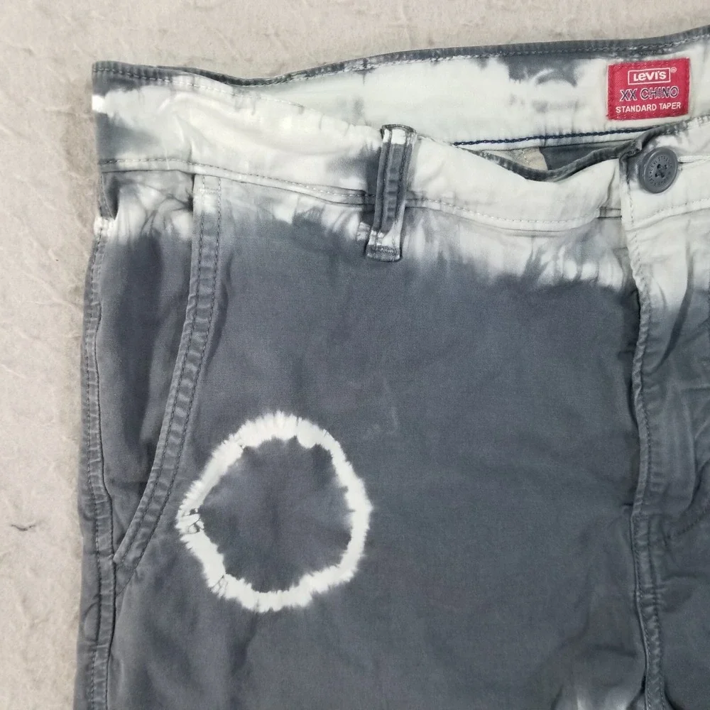 Levi's XX Chino shorts men's 32x9.5 gray tie dye Flex stretch retro